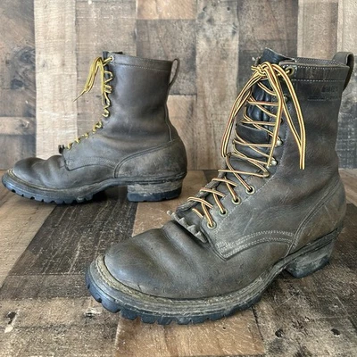 Whites Vintage Handmade Logger Packer Plain Toe Work Boots Mens 12.5 D - Image 1 of 4