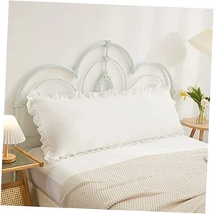 Body Pillow Cover 20x54inches Long Pillowcase Ruffled Chic Boho 1 Body White - Picture 1 of 7