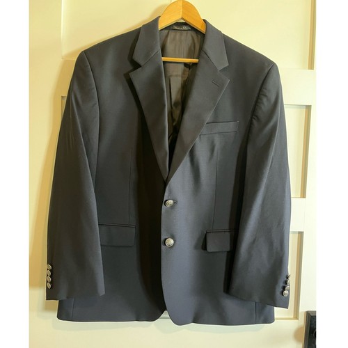 Cappotto sportivo blazer singolo ventilato lana nero 2 bottoni Michael Kors Macys uomo 44 S