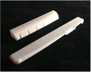 For Acoustic Guitar Buffalo slotted bone nut + saddle- 1 set-DJ11-1 & 14 - Picture 1 of 6
