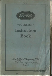 Ford 14 Original Instruction Book October 1933 (24HP and 14HP) - Picture 1 of 1