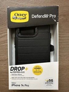 🔥 OtterBox Defender Pro Case w/ Holster for iPhone 14 Pro (6.1") - Black - Picture 1 of 2