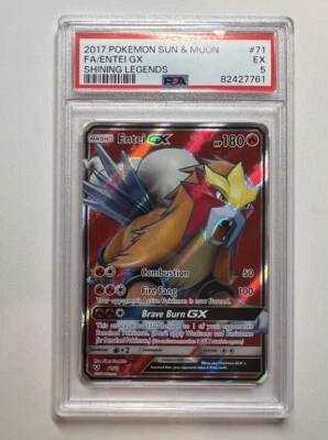 Pokemon Shining Legends Entei GX 71/73 PSA 5 - Displays Nicely - Image 1 of 4