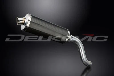 Silenciador ovalado de fibra de carbono Delkevic 14" Triumph Speed Triple 955i - 02-04 escape Foto 1 de 3