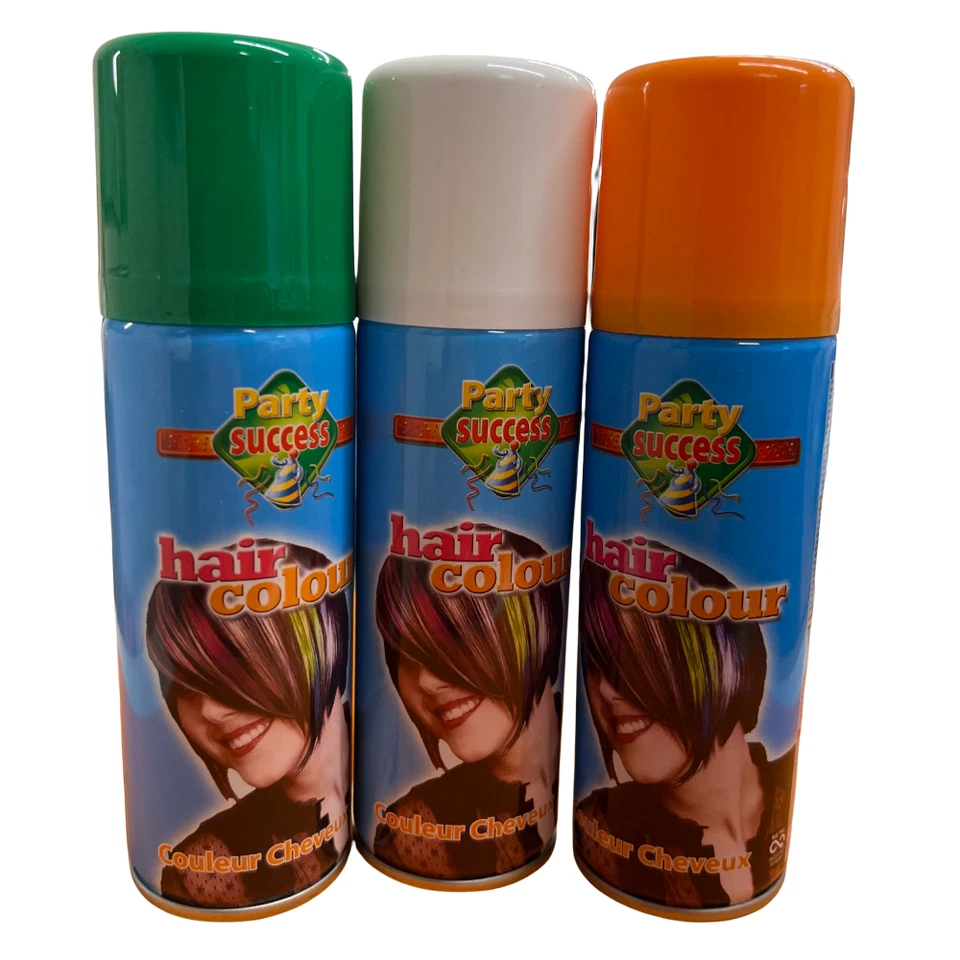 PARTY SUCCESS St Patricks Day Ireland Flag Green White Orange Leprechaun Hair Spray Colour
