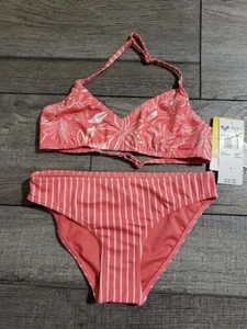 Roxy Girls' Vacay for Life Tri Bra Swimsuit Set Sz 8 GIRLS - Picture 1 of 6
