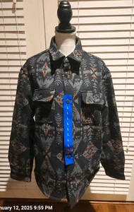 Jachs Men's Wool Blend Sherpa Lined Flannel Shirt Jacket Size Large - Picture 1 of 6