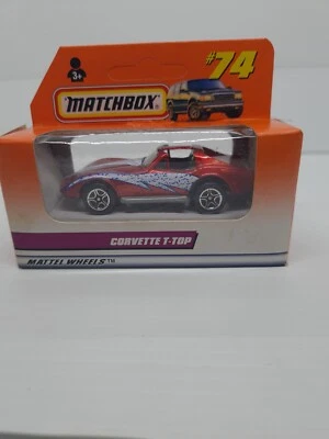 Vintage Matchbox 1-75 Superfast Chevrolet Corvette T-Top Red #74 1997 New In Box - Image 1 of 4