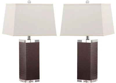 SAFAVIEH Deco Leather Table Lamp (Set of 2) | Crocodile | - Image 1 of 4