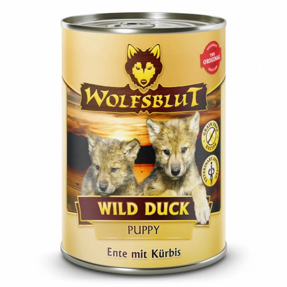 Wolfsblut Welpenfutter Nassfutter Dosenfutter Wild Duck Ente + Kürbis 6x395g - Bild 1 von 1