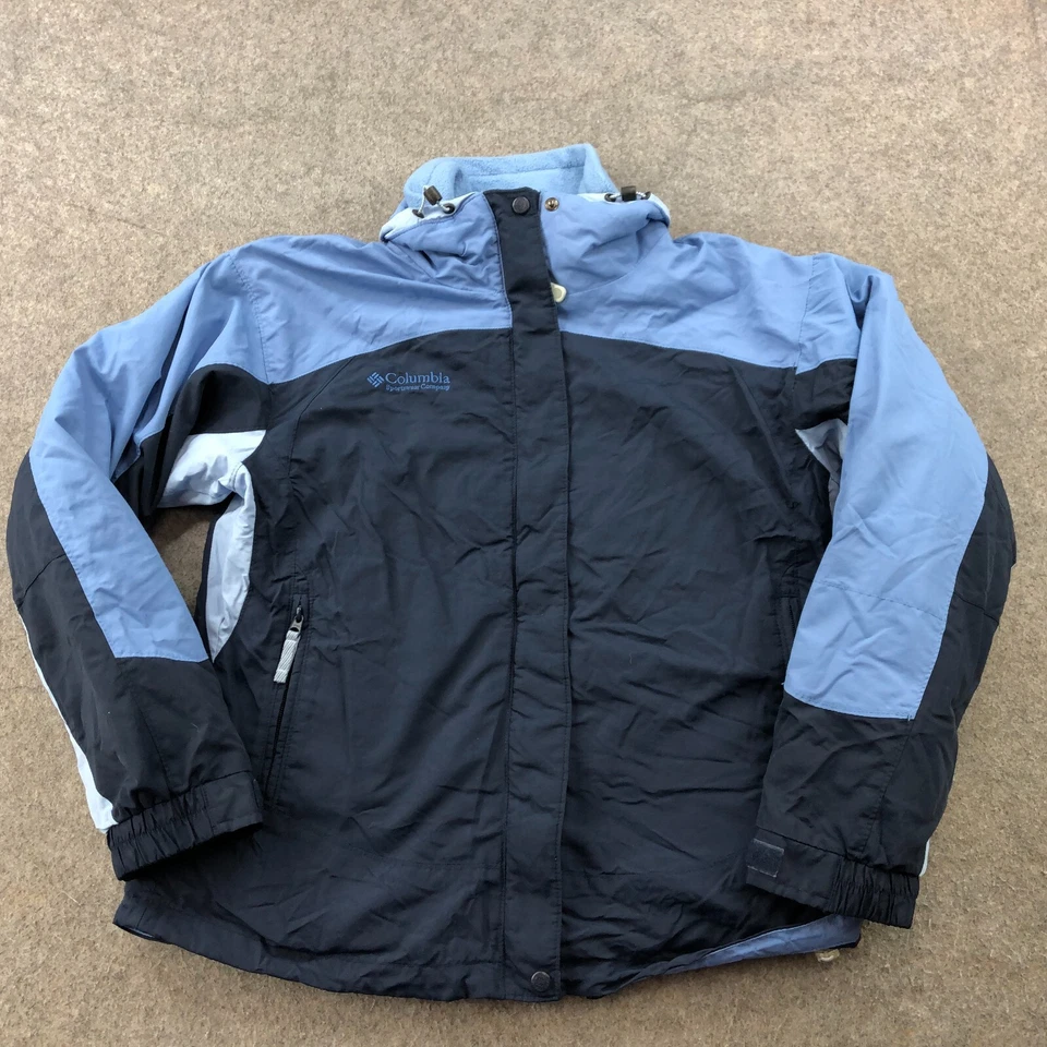 Chaqueta Columbia para mujer azul medio esquí nieve con capucha 3 en 1 intercambio de núcleos Foto 1 de 4