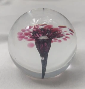 Pfeiffer Flower Brilliant Crystal Art Glass 2” Paper Weight Handmade Holland -F - Picture 1 of 5