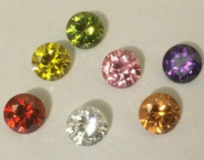 Cubic Zirconia Loose Stones 14 Colours  1mm-12mm Round Best Quality - Image 1 of 4