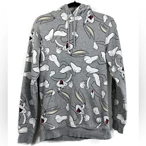 Sudadera con Capucha Looney Tunes Bugs Bunny Dividida H&M Bolsillo Canguro Talla XS - Imagen 1 de 11