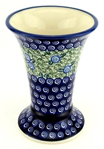 Jarrón de cerámica polaca de 7,5" de alto de Zaklady Boleslawiec - Imagen 1 de 4