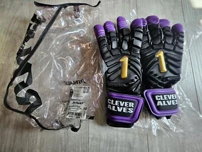 💥New RINAT THE BOSS Pro SOCCER GLOVE Size 10 Goalkeeper Futbol Black Purple - Image 1 of 4