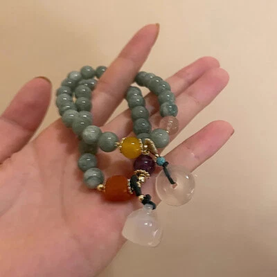 Chinesischen Stil Imitation Jade Lotus Perlen Armband Mode Design Glück Armband - Bild 1 von 4