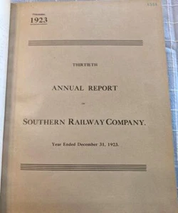 Informes anuales de Southern Railway con mapas de sistema - 1923-1931, encuadernado duro - Imagen 1 de 1