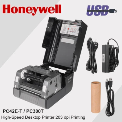 Honeywell PC42E-T High-Speed Compact Desktop Printer 203 dpi PC300TCB000201 - Image 1 of 4