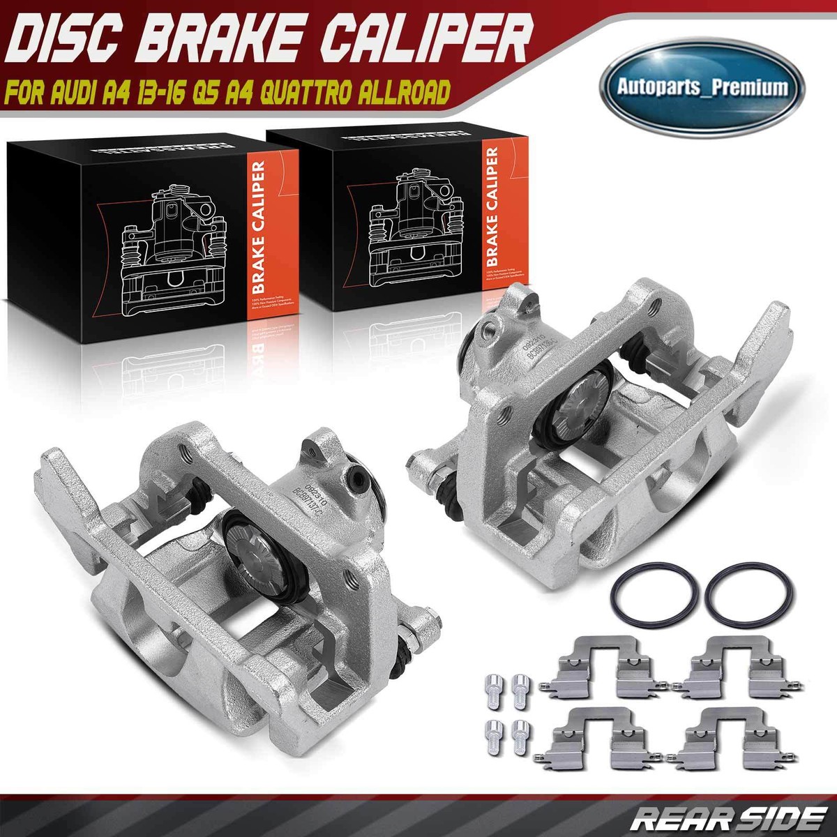 Pinza Freno Completa ATE Pinza De Freno Delantera Izquierda Para Audi A5 2007-2017, Con Discos De 314mm, Compatible Con Referencia OEM Caliper 314 Mm Audi