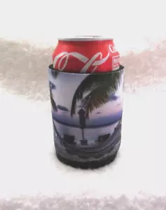 TROPICAL PALMS SOPORTE PARA LATAS AISLANTE REFRESCO CERVEZA ENFRIADOR KOOZIE HAMACA PLAYA L18B - Imagen 1 de 5