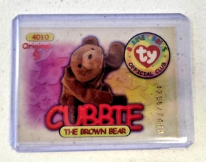 Beanie Babies Trading Card Red Serialized - Cubbie the Brown Bear - Picture 1 of 2