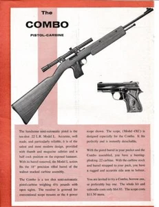 1962 Firearms International .22 Carbine-Pistol Combo Print-Ad / 12G Auto Shotgun - Picture 1 of 1