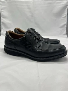 ECCO Mens Black Leather Lace Up Dress Shoes Size 45 US 11-11.5 EUC - Picture 1 of 20