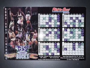 2002-03 MILWAUKEE BUCKS NBA BASKETBALL MAGNET SCHEDULE - PICK 'N SAVE - Picture 1 of 1