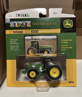 John Deere 8300 State Tractor Series Edition, Indiana, 1/64 scale,  ERTL - Image 1 of 4