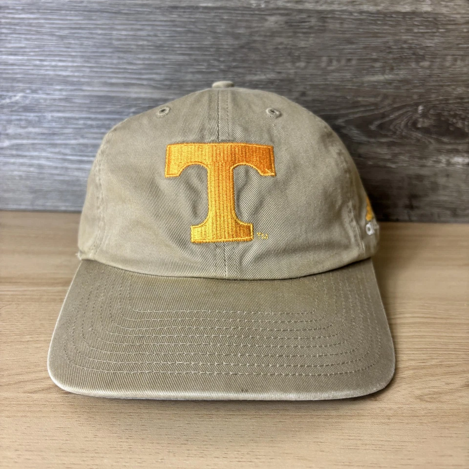 Vintage Tennessee Volunteers Hat Cap Strap Back Mens Khaki NCAA Football Adidas - Image 1 of 4