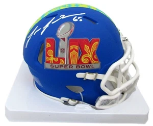 Lane Johnson Signed/Autographed Super Bowl 59 Mini Helmet Eagles PSA/DNA 193553 - Picture 1 of 8