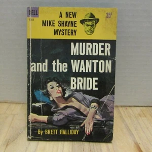 MURDER AND THE WANTON BRIDE Brett Halliday DELL D283 Mike Shayne Mystery 1ST - Picture 1 of 3