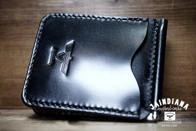 Cordovan Leather Money Clip / Hand Sewing Hand made/ From Japan - Image 1 of 4