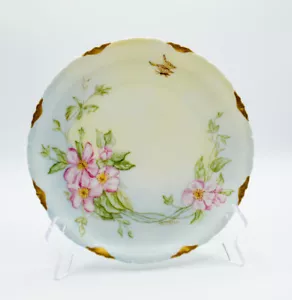 Rosenthal Versailles Bavaria Hand Painted Plate Artist Signed Butterfly Floral - Imagen 1 de 7