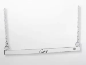 Sonderanfertigung Sterlingsilber 0,925 Namensbarren Design Sonderanfertigung Diamant Collier - Bild 1 von 1