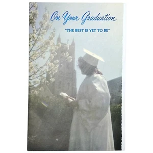 Tarjeta de graduación inspiradora vintage de American Greetings 1978 + sobre - Imagen 1 de 7