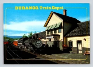 Durango Colorado Railroad, Train Depot Postcard - Picture 1 of 2
