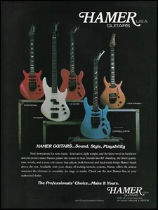1987 Hamer Guitar anuncio Steve Stevens TLE Chaparral Custom Cruise bajo - Imagen 1 de 3