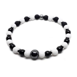 Bracciale bianco e nero braccialetti calcio bandiera della juve juventus da uomo - Foto 1 di 3