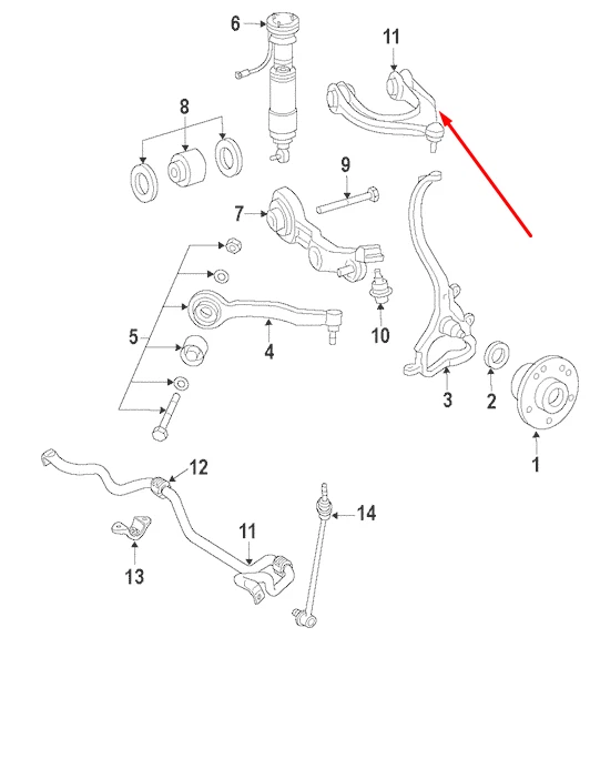MERCEDES-BENZ S-CLASS W221 FRONT RIGHT UPPER WISHBONE A2213309007 NO🇺🇸DUTIES - Изображение 1 из 1