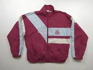 VINTAGE WEST HAM PLAYERS BUKTA WARM UP JACKET track SHIRT MATCH WORN size M - Picture 1 of 6