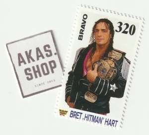 Sello Bret "Hitman" Hart 1991 BRAVO Star 320 ULTRA RARO WWF Wrestling - Imagen 1 de 1