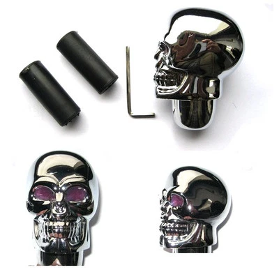 Schaltknauf Totenkopf Chrom mit roten Augen verchromt B-Ware - Bild 1 von 4