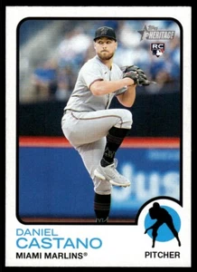 2022 Topps Heritage High Number Daniel Castano Rookie Miami Marlins #702 R17 - Picture 1 of 2