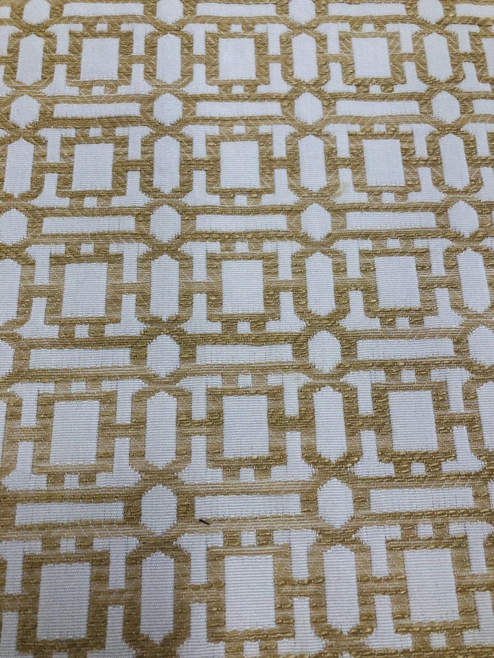 B berger Fabric About 2 Yds gold Geometric Upholstery - Image 1 of 4