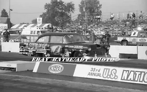 NICK IARUSSI GODZILLA SUPER GAS 1955 CHEVY 1987 USN NHRA DRAG RACING - Picture 1 of 1