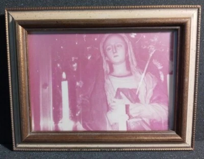 1981 Jerusalem Religious Photo - Our Sorrowful Mother - Vintage Framed Art - Image 1 of 4