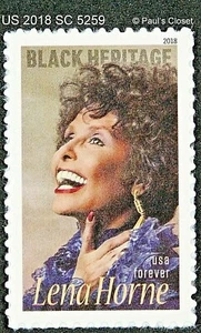 US 2018 5259 LENA HORNE ~ BLACK HERITAGE ~FOREVER~STAMP MNH SELF-AD VERY FINE - Picture 1 of 2