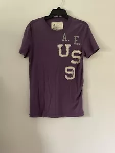 American Eagle Outfitters Purple Short Sleeve Cotton Shirt Athletic Fit Men’s XS - Picture 1 of 6